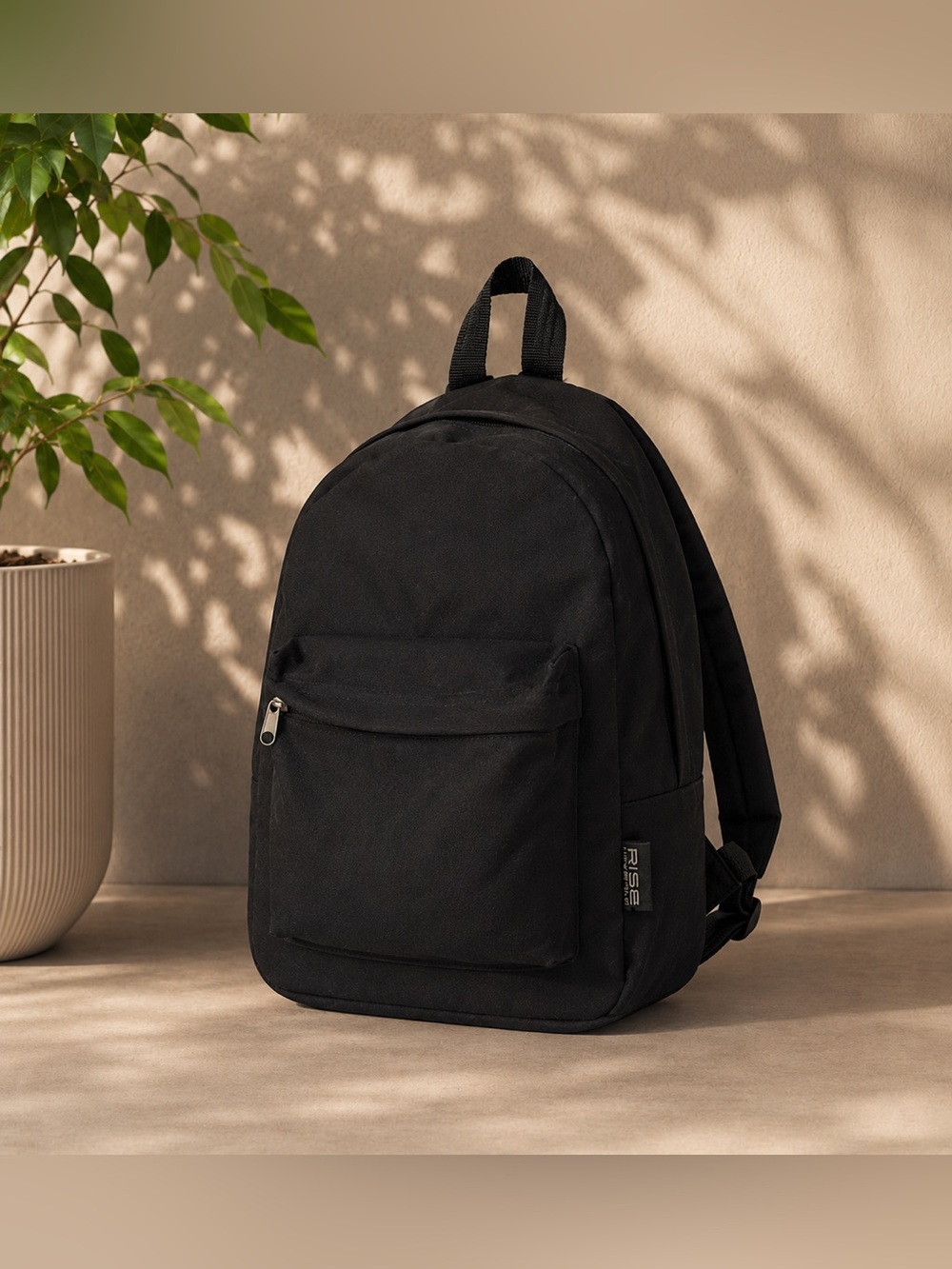 Black basic backpack